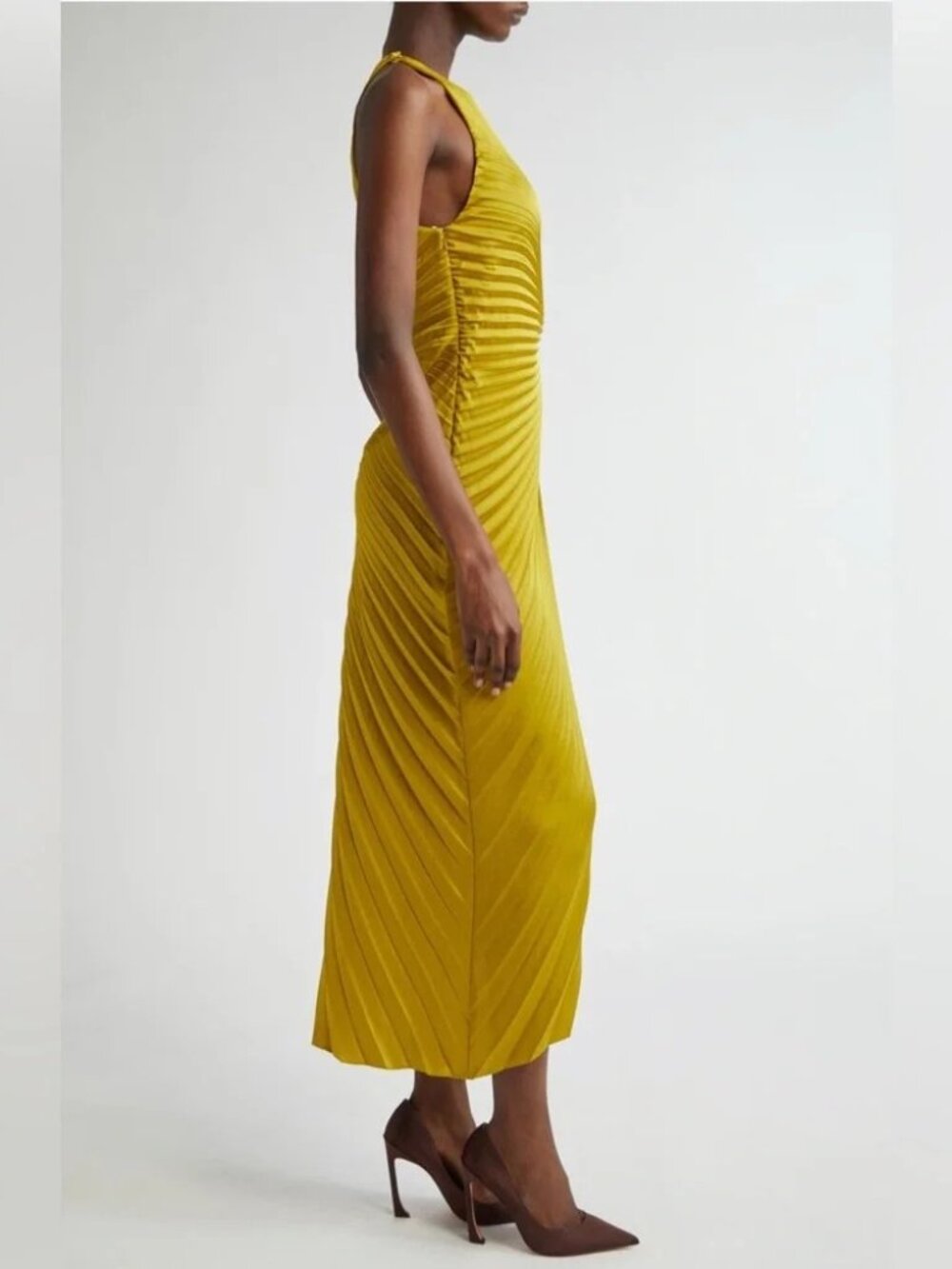 NEW A.L.C. Reagan Asymmetric Pleat Dress,  SIZE 2 - Picture 7 of 9